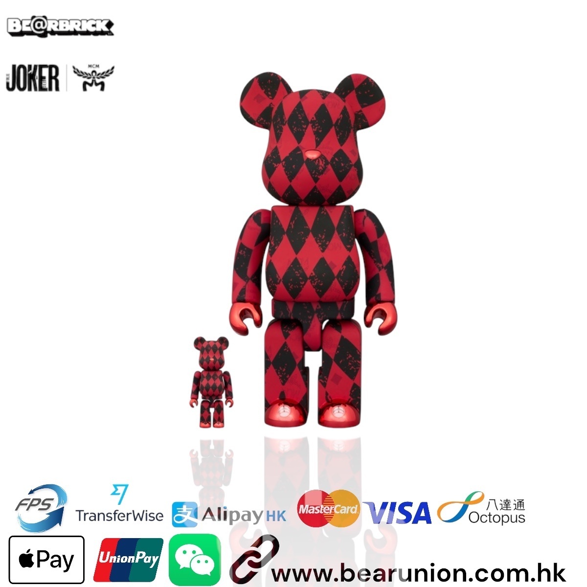 🎏預訂🎏Bearbrick 400% 100% HARLEY QUINN×MCM