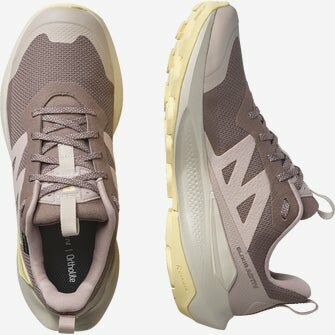 【SALOMON】女 ELIXIR ACTIV Goretex 低筒登山鞋 鋼鐵灰/燕麥/黃 / L47760100