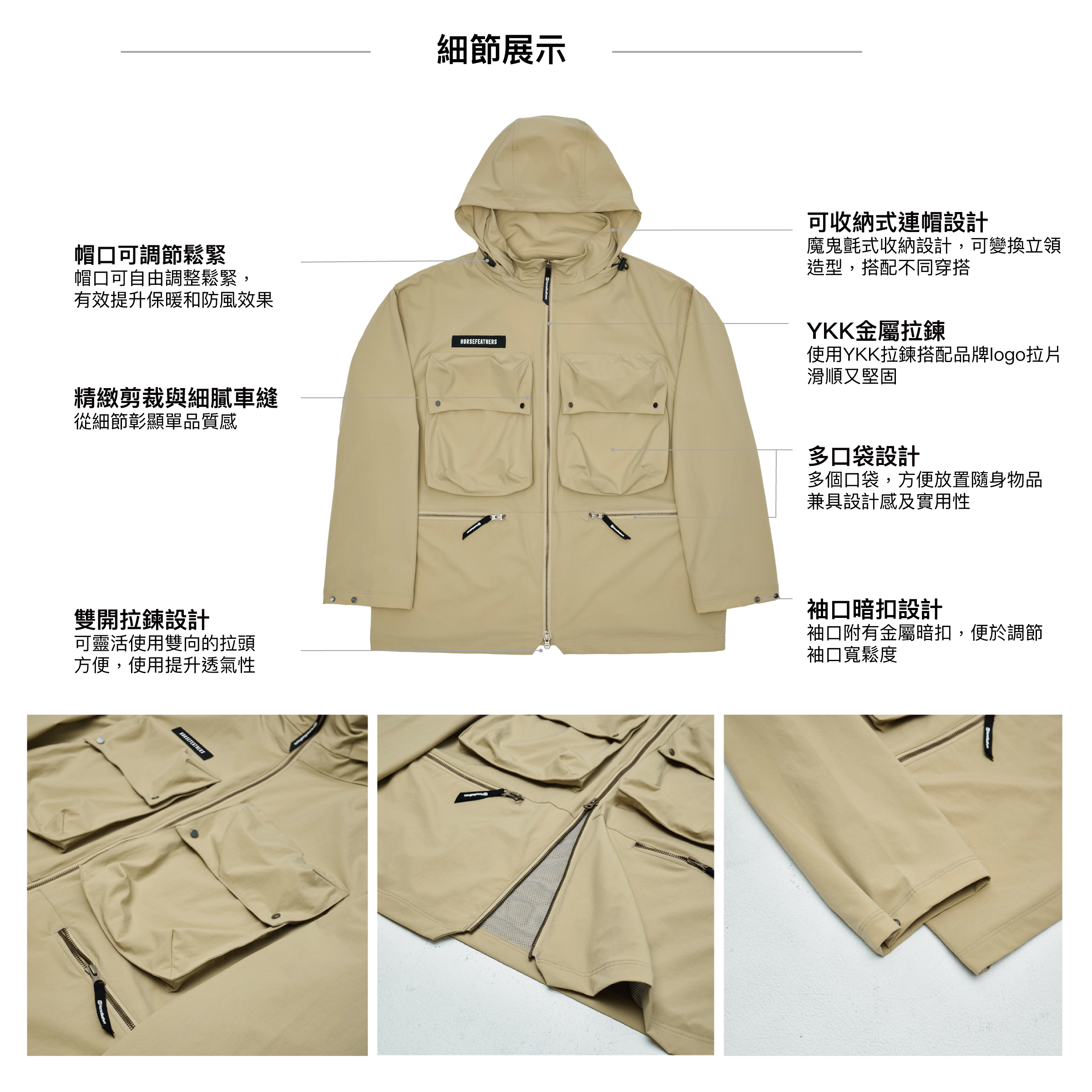 Coty-Jacket-中性款三重防護工裝機能夾克-細節展示