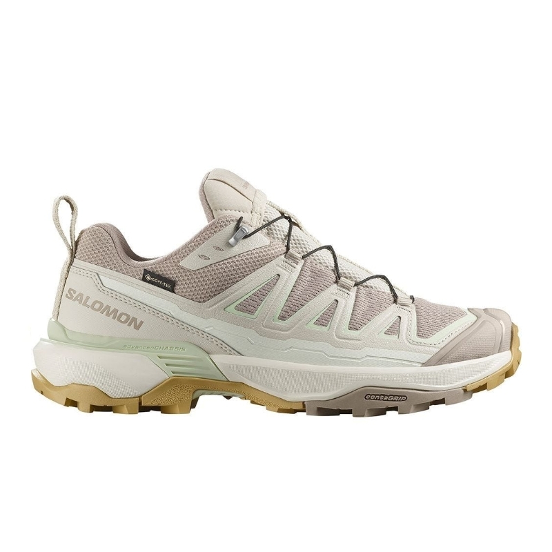 【SALOMON】女 X ULTRA 360 EDGE Goretex 低筒登山鞋 棕/灰/綠 /  L47817000