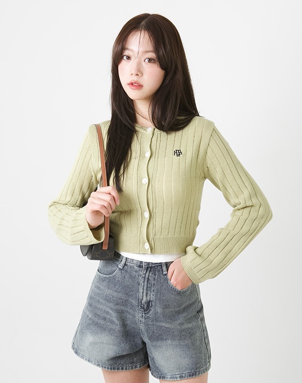 預訂｜MUAHMUAH LINE STITCH LOGO CARDIGAN