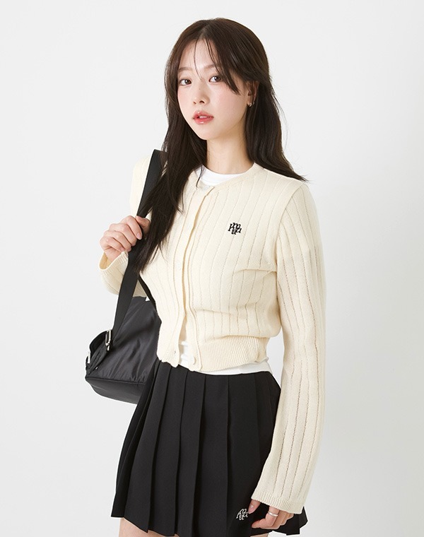 預訂｜MUAHMUAH LINE STITCH LOGO CARDIGAN