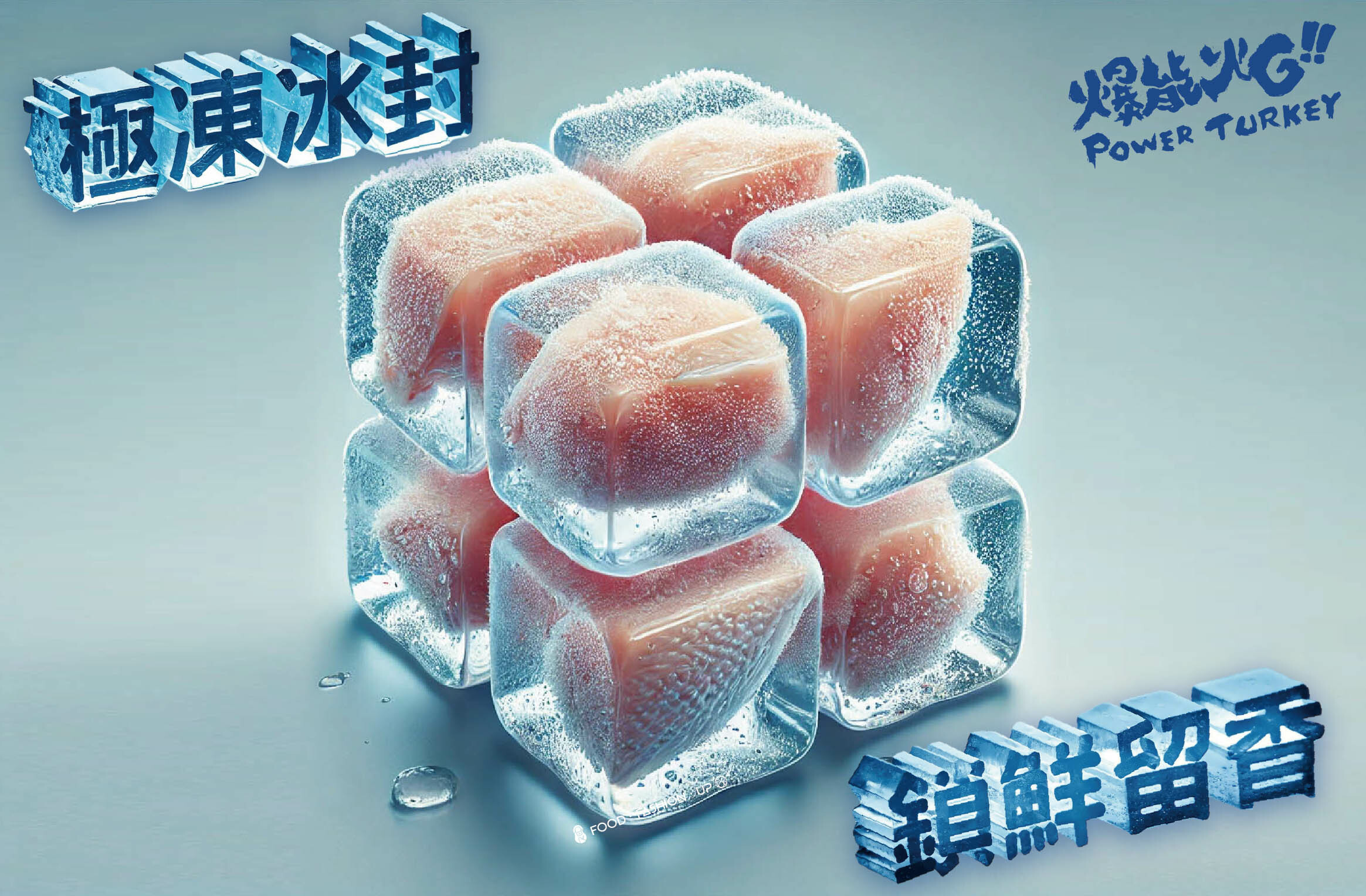 新鮮火雞原肉急凍冰封，鎖鮮留香，保留完整營養_極鮮火雞鮮凍乾_爆能火G_趕食髦