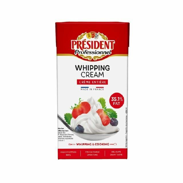 [ 鮮奶油 ]最新效期至：2026.08.30~法國總統牌 動物性鮮奶油 原裝1000ml (產 地：法國)