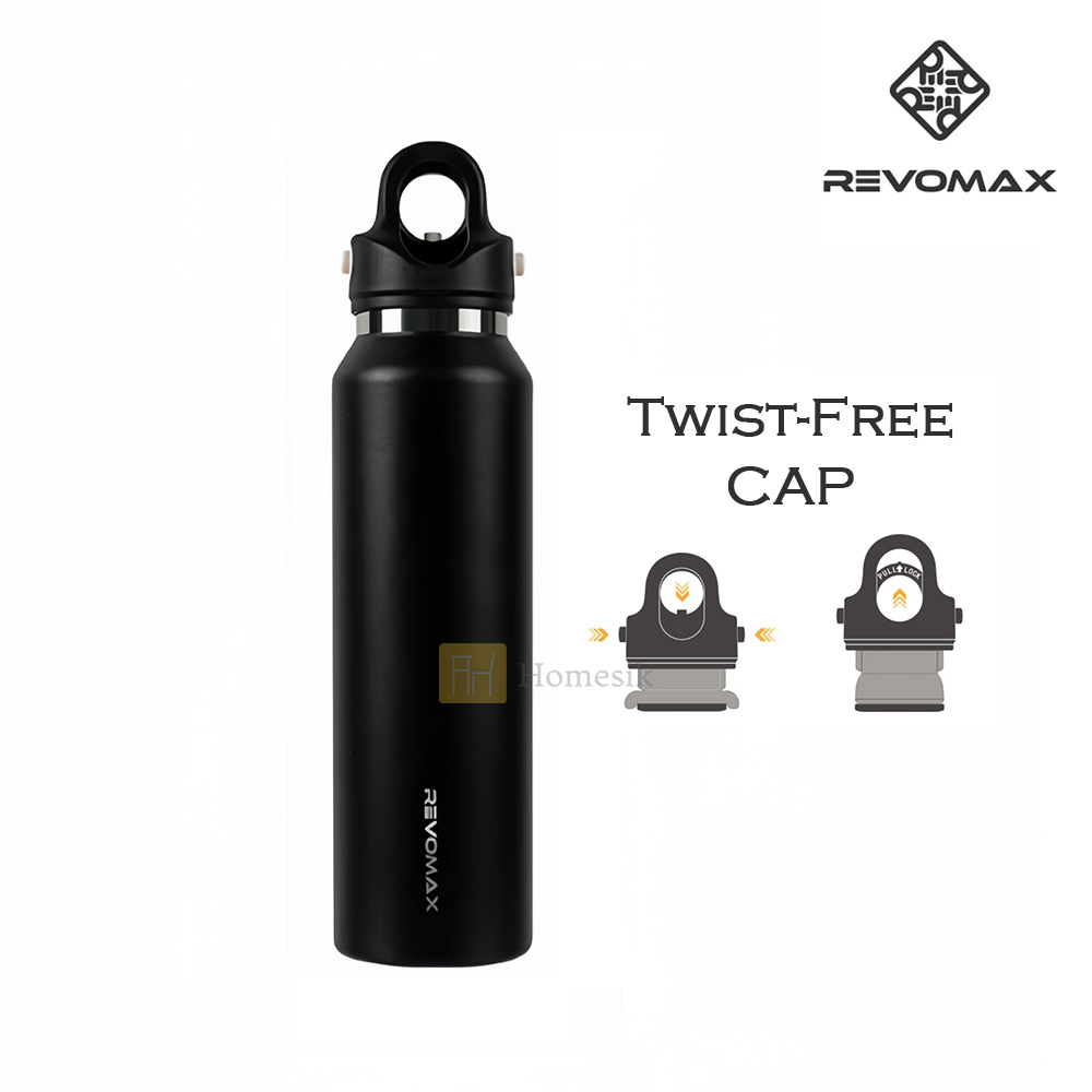 超級保溫瓶 防漏雙層不銹鋼瓶 473ml 黑色 (68626) 無螺紋杯蓋專利設計