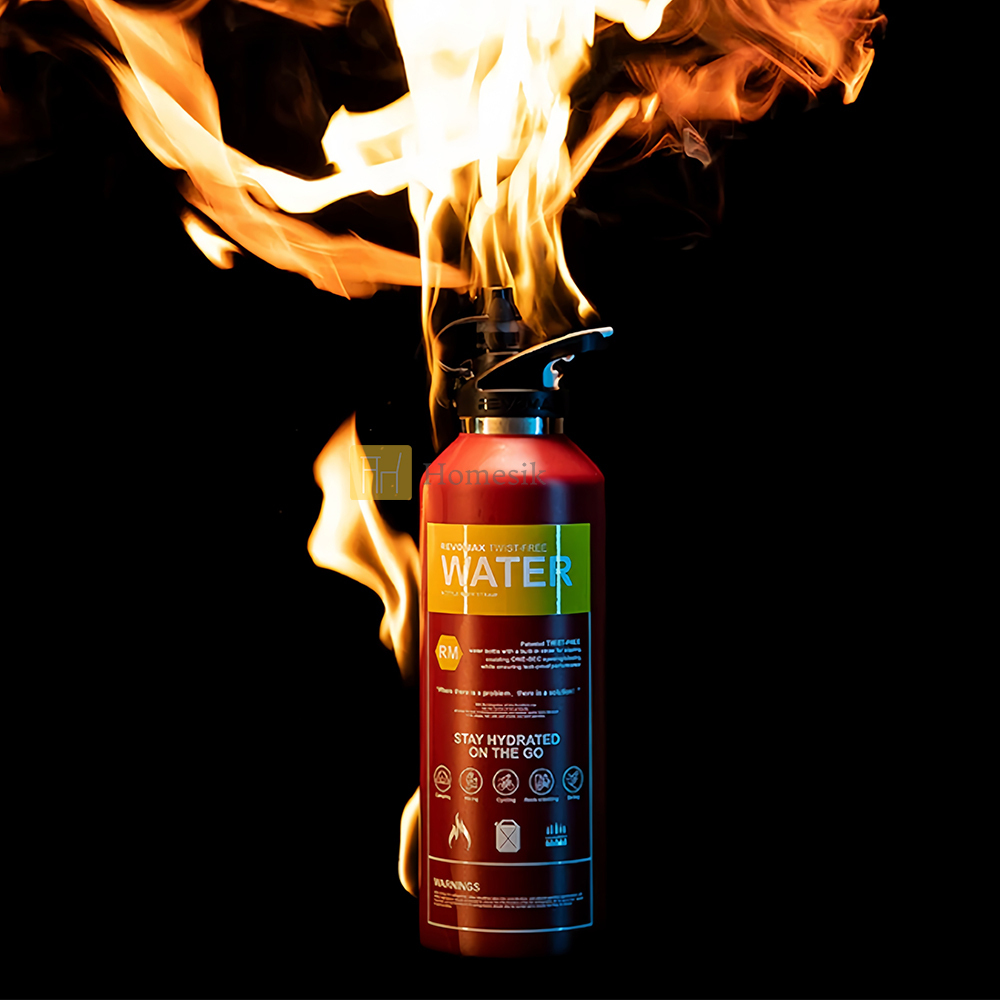 滅火筒防漏不銹鋼吸管瓶 950ml 紅色 (68245) 運動保溫瓶