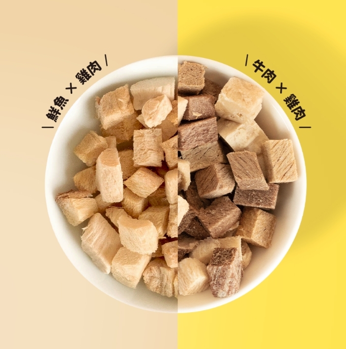 HERO MAMA｜倆小丁雙拼凍乾零食(犬貓凍乾 凍乾零食 雞肉凍乾 鮭魚凍乾)