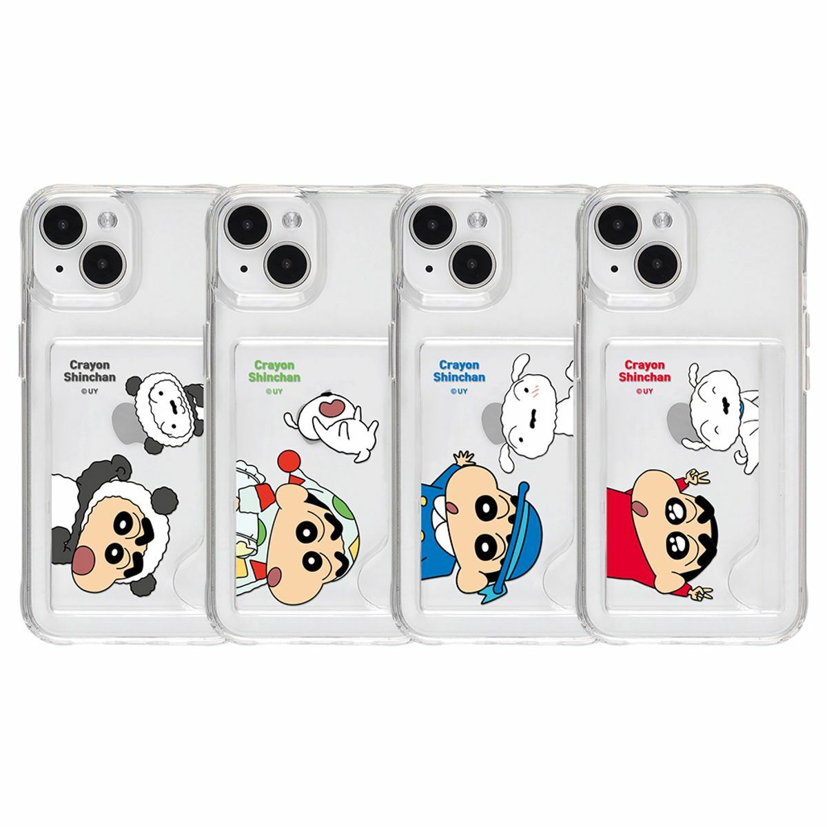 蠟筆小新 - Clear Hard Card Case - 防撞透明插卡手機保護硬殼 CD