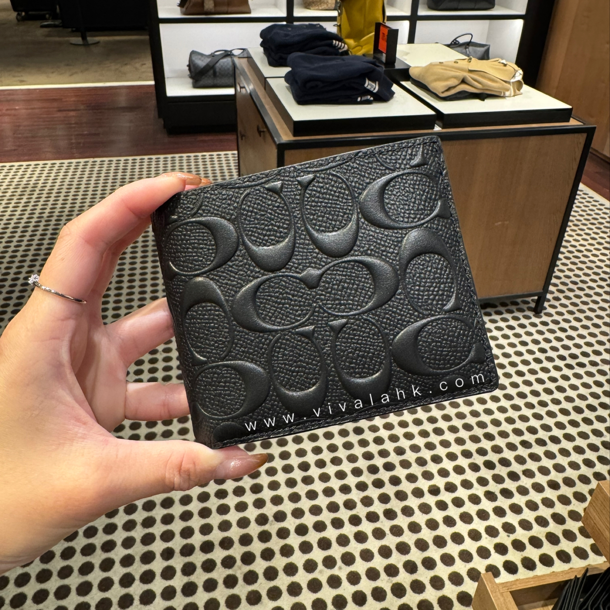 Coach - 男裝3合1銀包 (C字壓紋牛皮) (CR957)