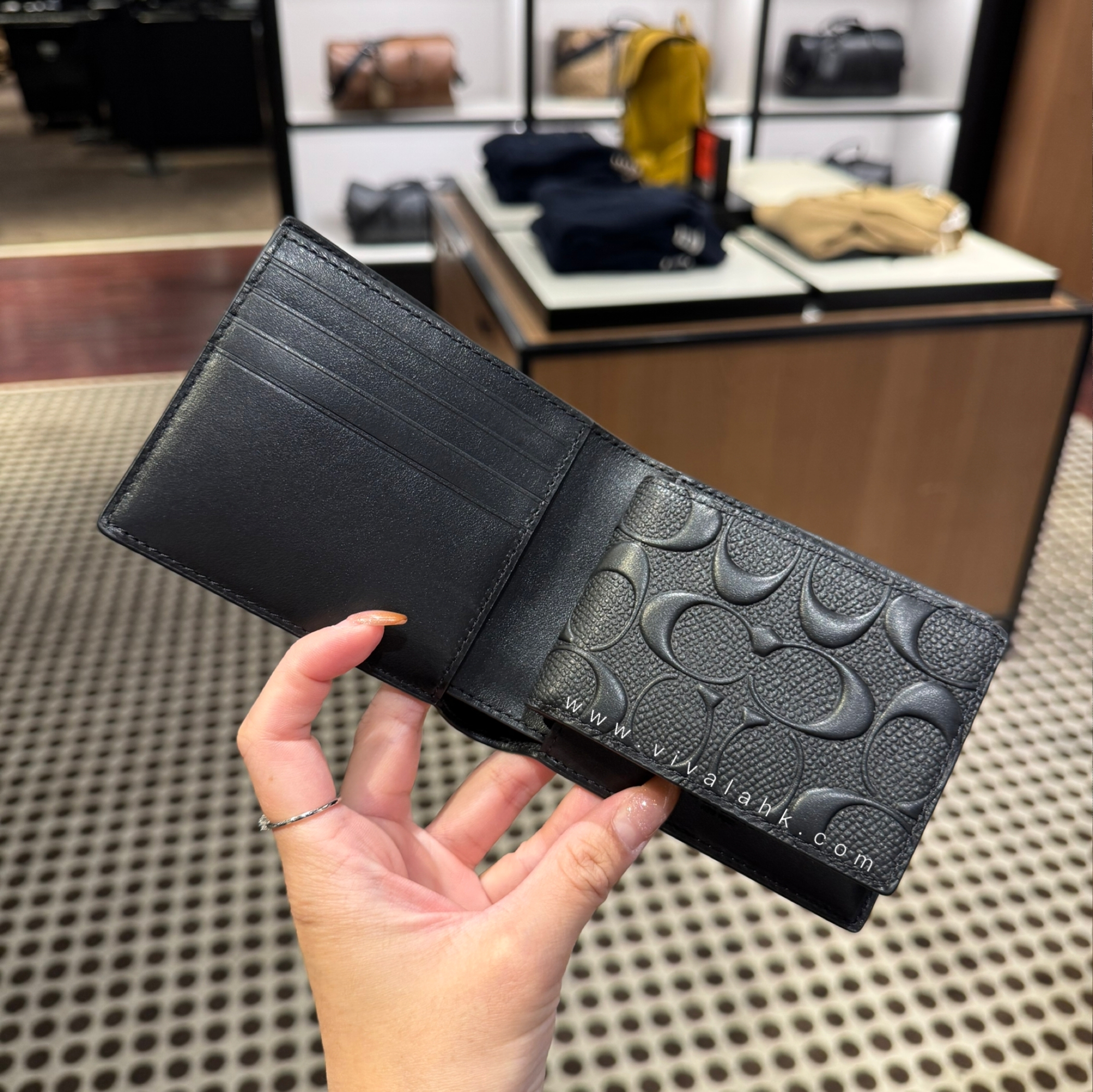 Coach - 男裝3合1銀包 (C字壓紋牛皮) (CR957)