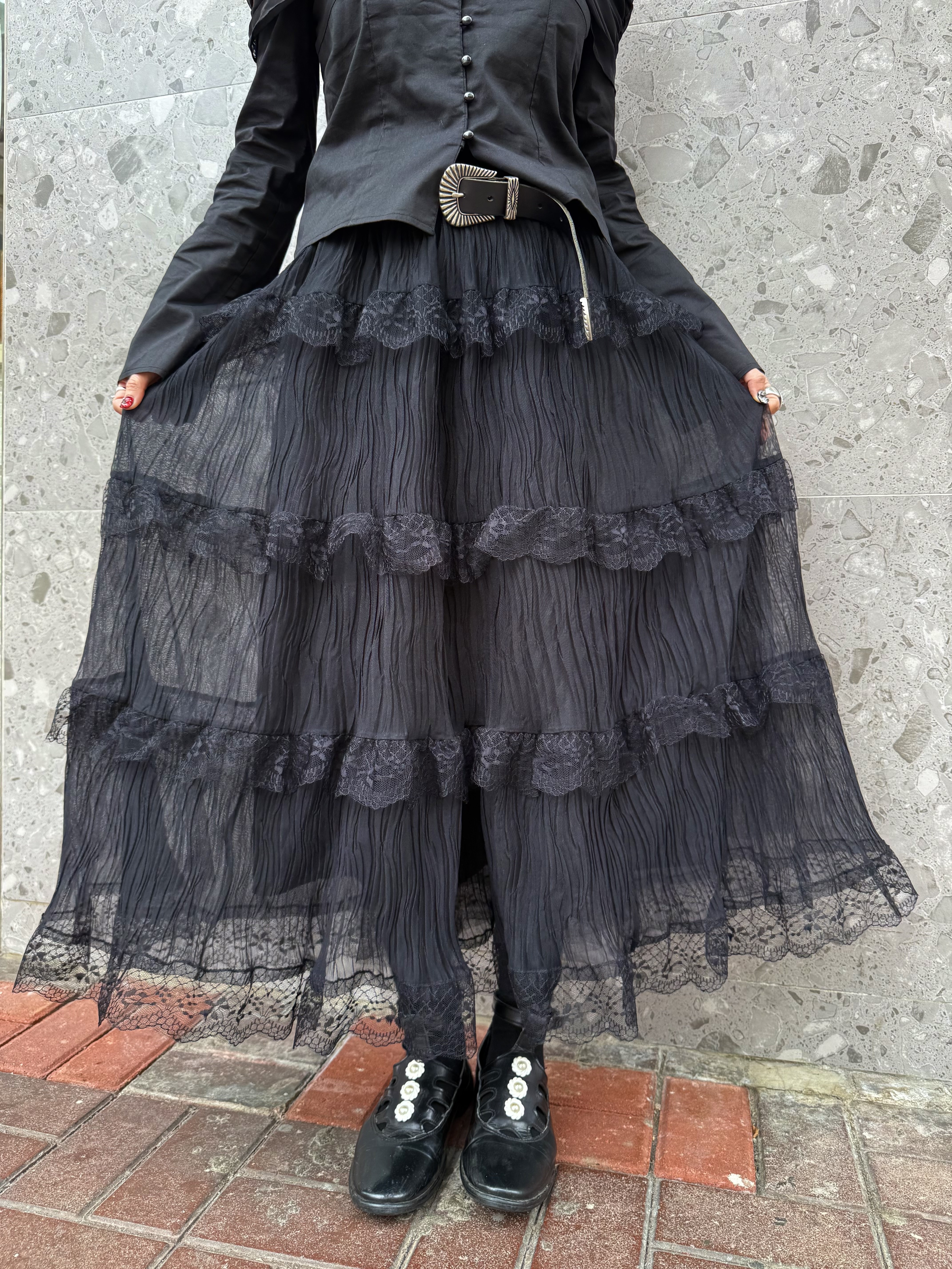 直壓紗紗紋LACE 蛋糕SK