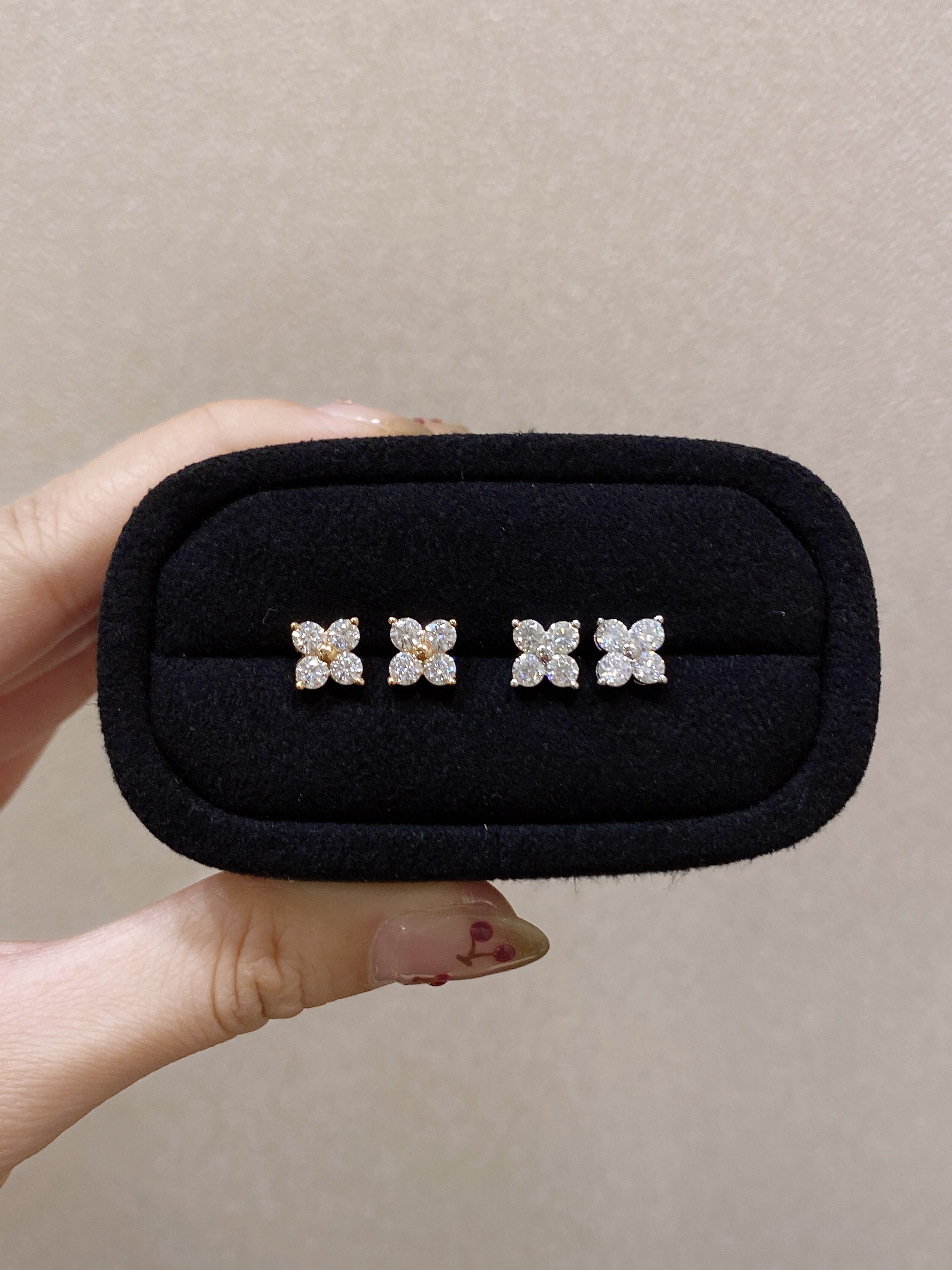 Mia moissanite earrings