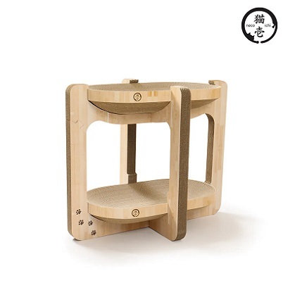 日本直送 貓壹Necoichi 貓貓抓抓塔 Oval 木紋圖 / 日本直送 貓壹Necoichi 貓貓抓抓塔 Oval 木紋圖(補充包) 2件裝