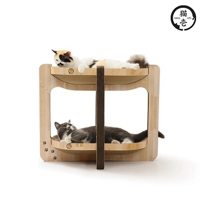 日本直送 貓壹Necoichi 貓貓抓抓塔 Oval 木紋圖 / 日本直送 貓壹Necoichi 貓貓抓抓塔 Oval 木紋圖(補充包) 2件裝