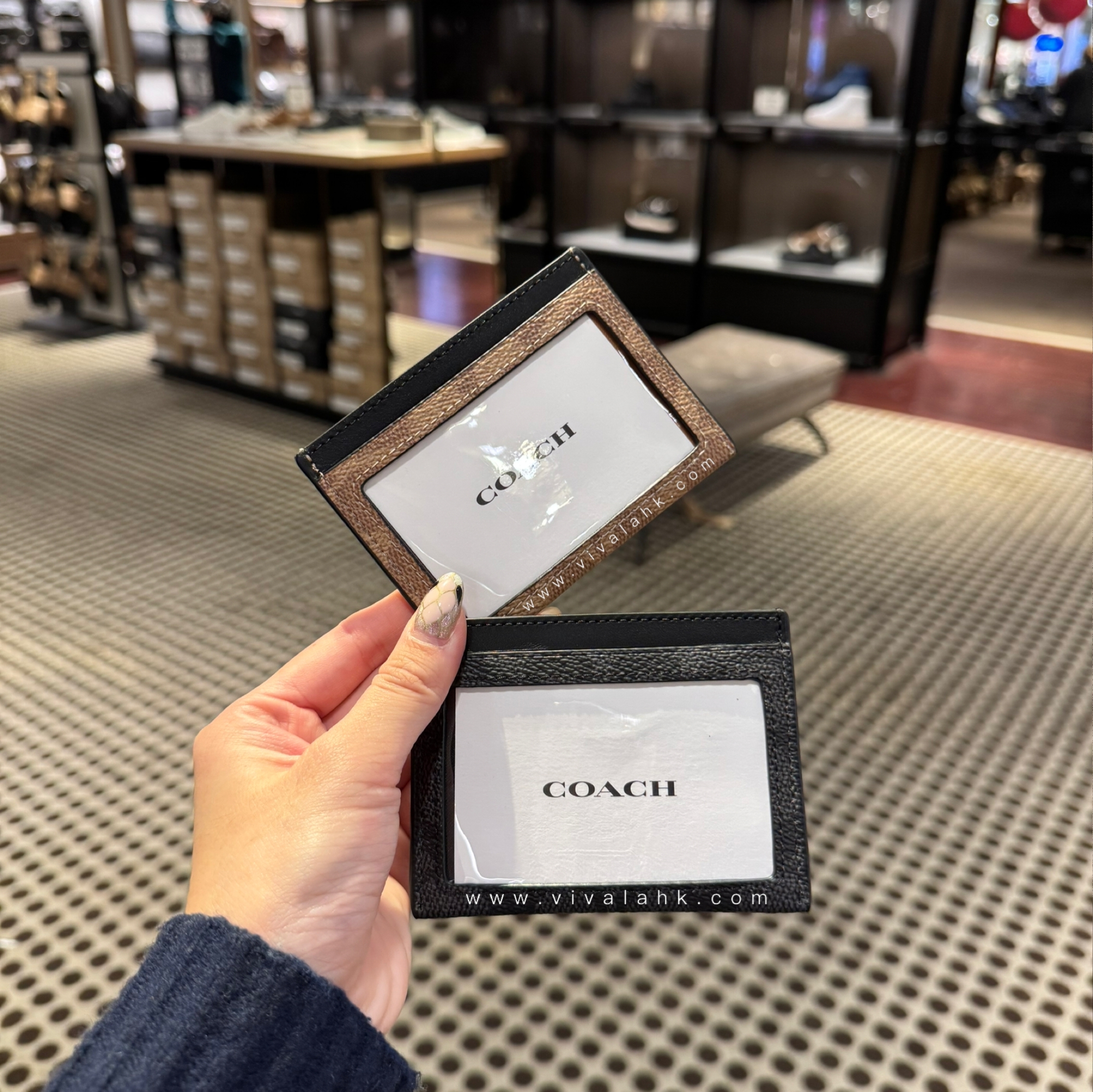 Coach - 證件薄卡套 (C字暗花) (CQ031) (CW366)