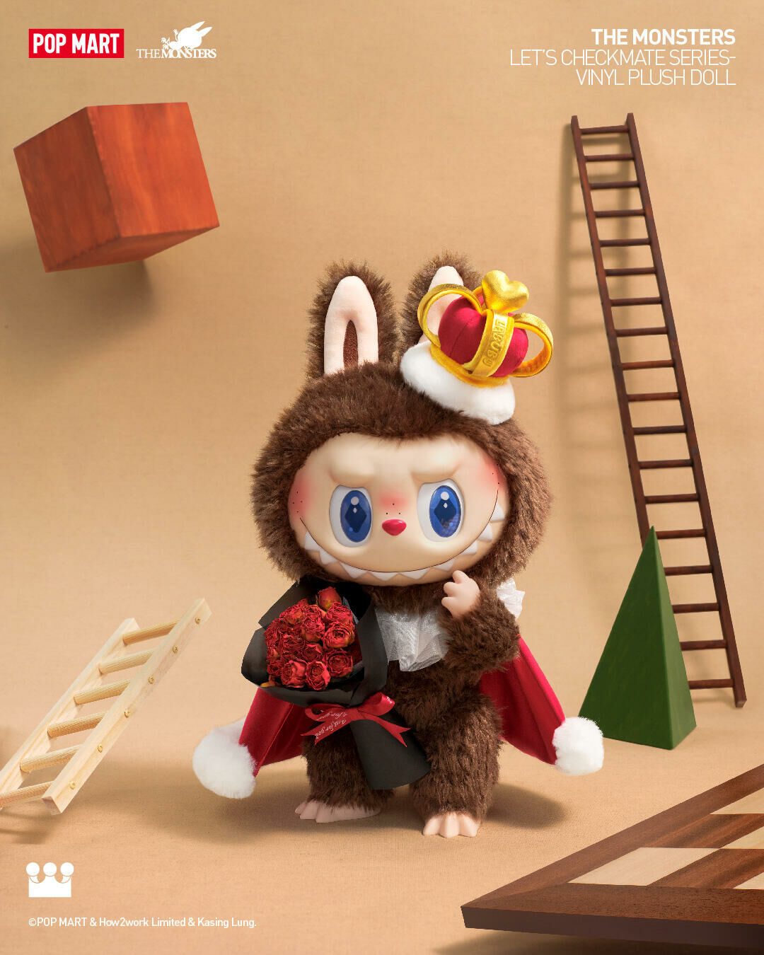 POPMART 泡泡瑪特 Labubu 象棋大冒險系列 糖膠毛絨公仔 國王 38cm/預購