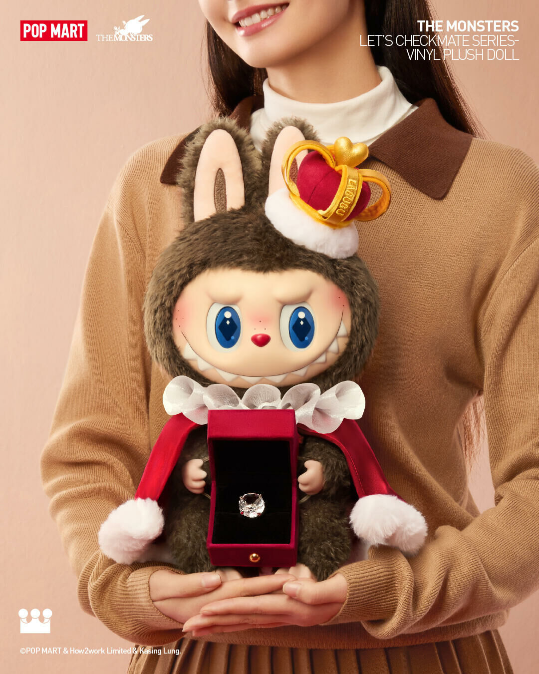 POPMART 泡泡瑪特 Labubu 象棋大冒險系列 糖膠毛絨公仔 國王 38cm/預購