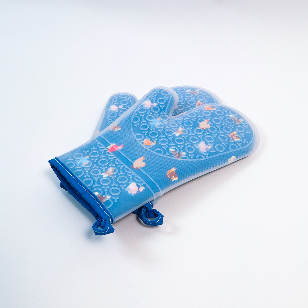 羊駝家族矽膠隔熱手套