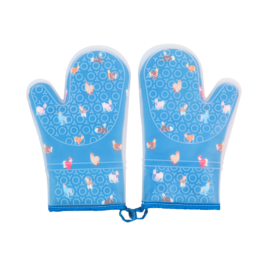 羊駝家族矽膠隔熱手套