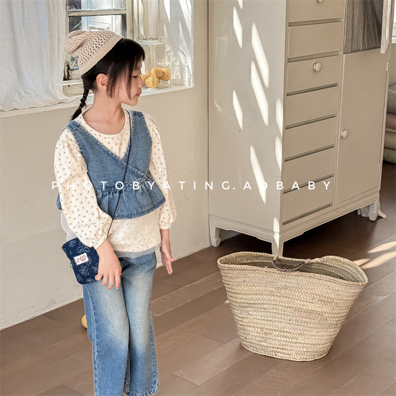 個性疊穿背心+喇叭褲套裝