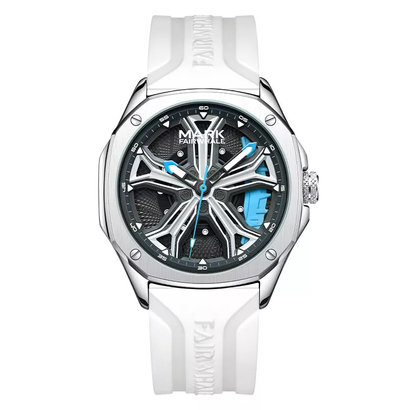 【Mark Fairwhale 馬克菲爾】FW-5060-P 超跑輪轂系列  時來運轉錶盤/輪轂造型  可360度極速轉動
