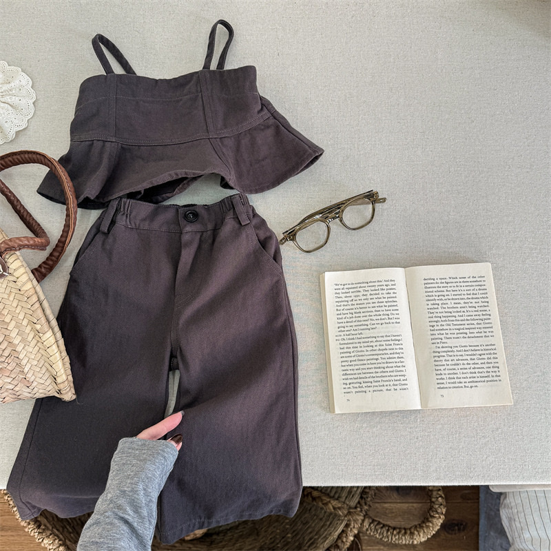 個性疊穿背心+喇叭褲套裝