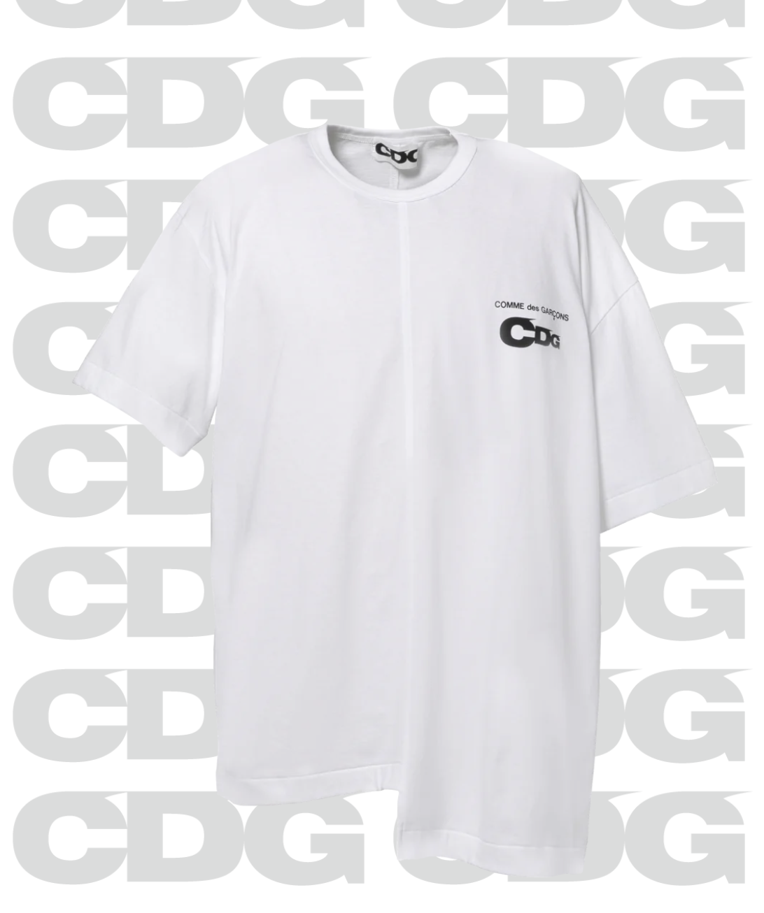 【CDG】ASYMMETRIC SPLIT T-SHIRT