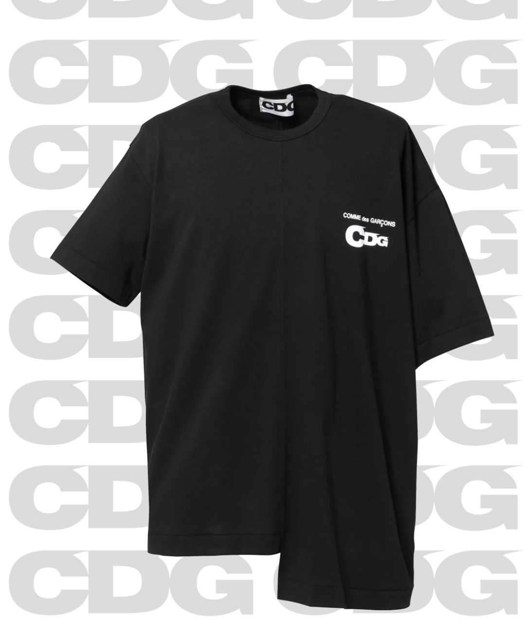 【CDG】ASYMMETRIC SPLIT T-SHIRT