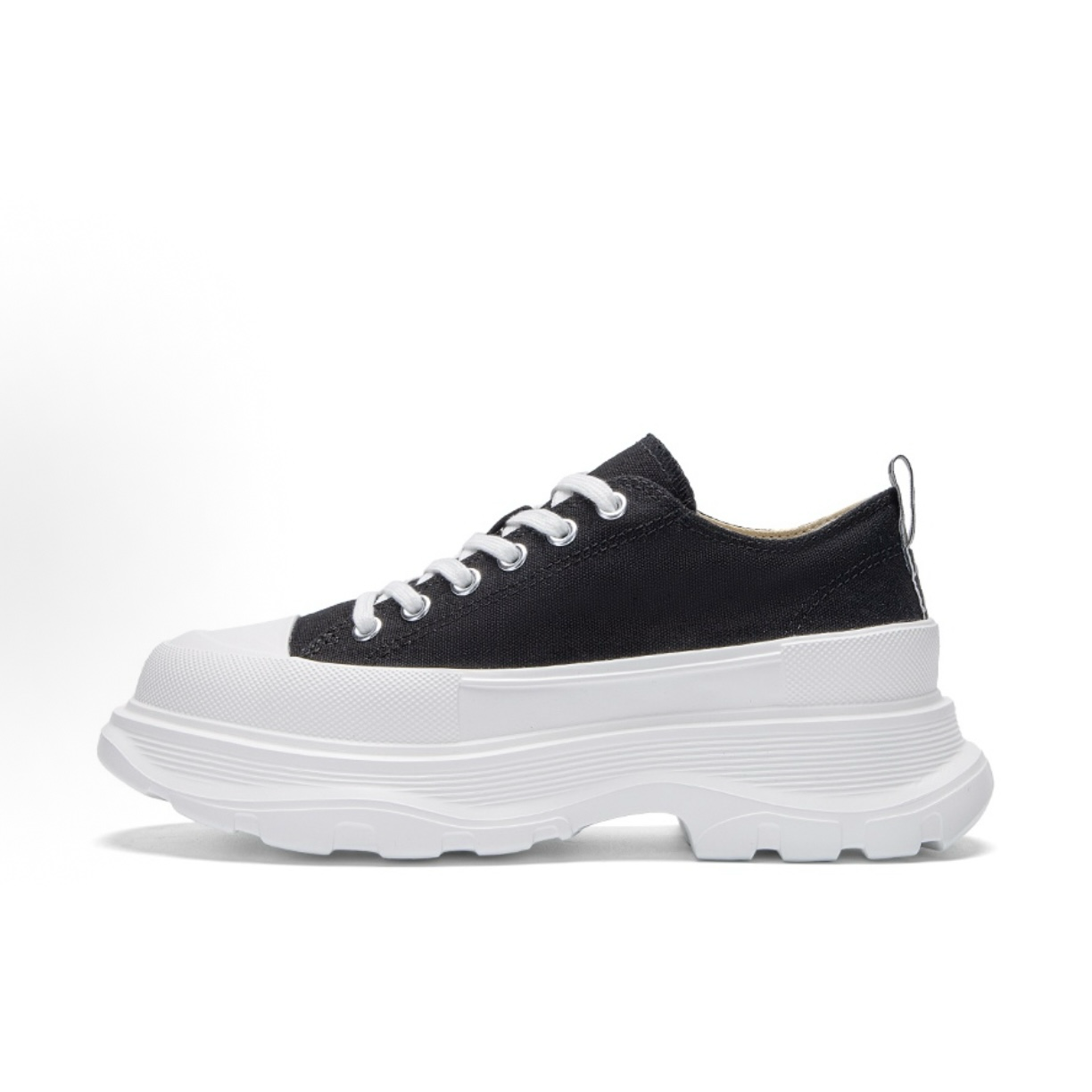 Kappa 可可托海系列 潮流復古 厚底增高 防滑耐磨 生活休閒鞋 女款 黑色