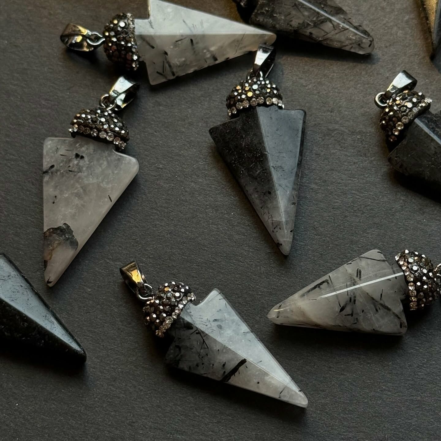 [原石] 黑髮晶 水晶項鏈吊墜