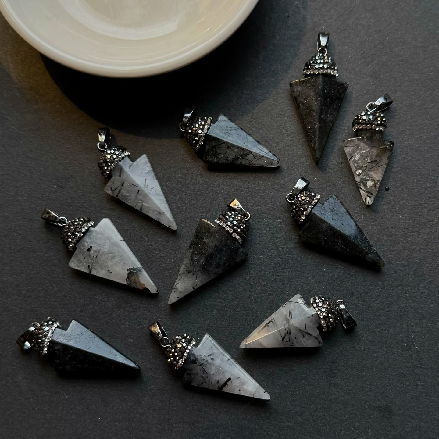 [原石] 黑髮晶 水晶項鏈吊墜