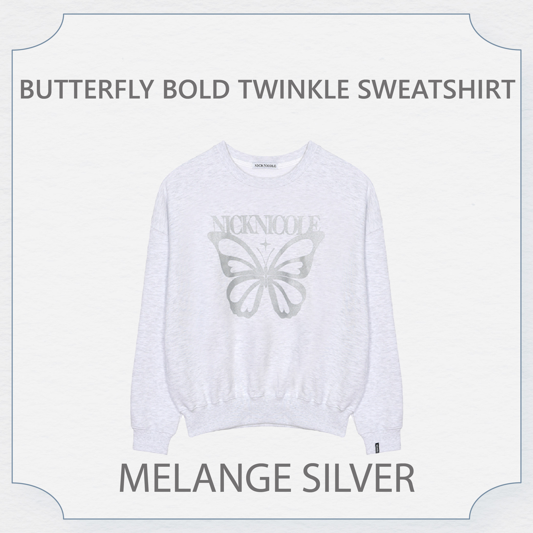 Nick Nicole鏤空蝴蝶袖標長袖衛衣(共4色)
