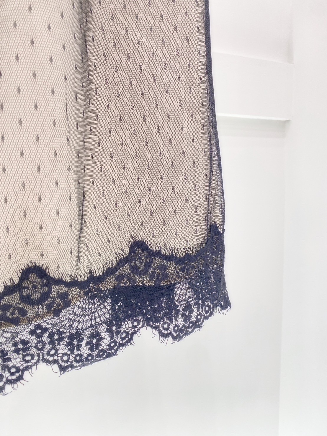 無袖lace透紗洋裝