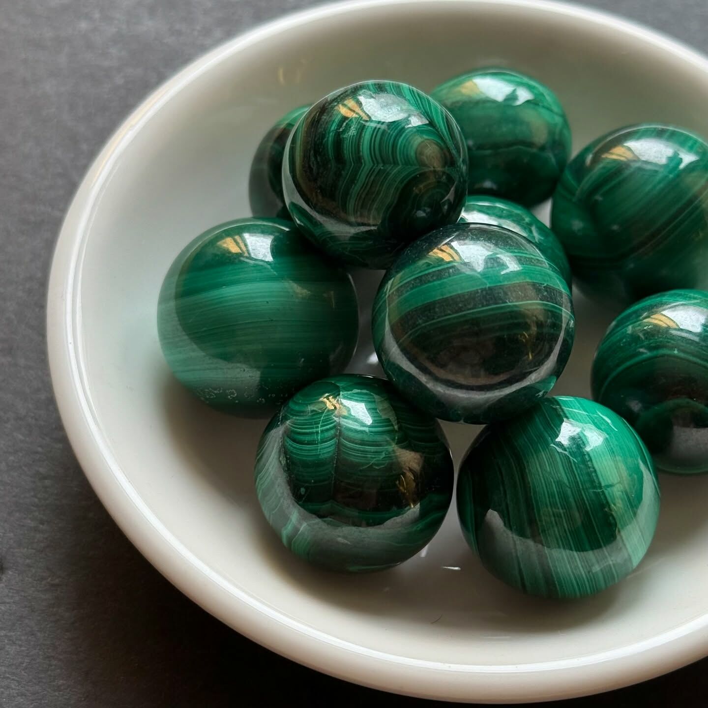 [原石] 孔雀石 水晶球 約 22-25mm