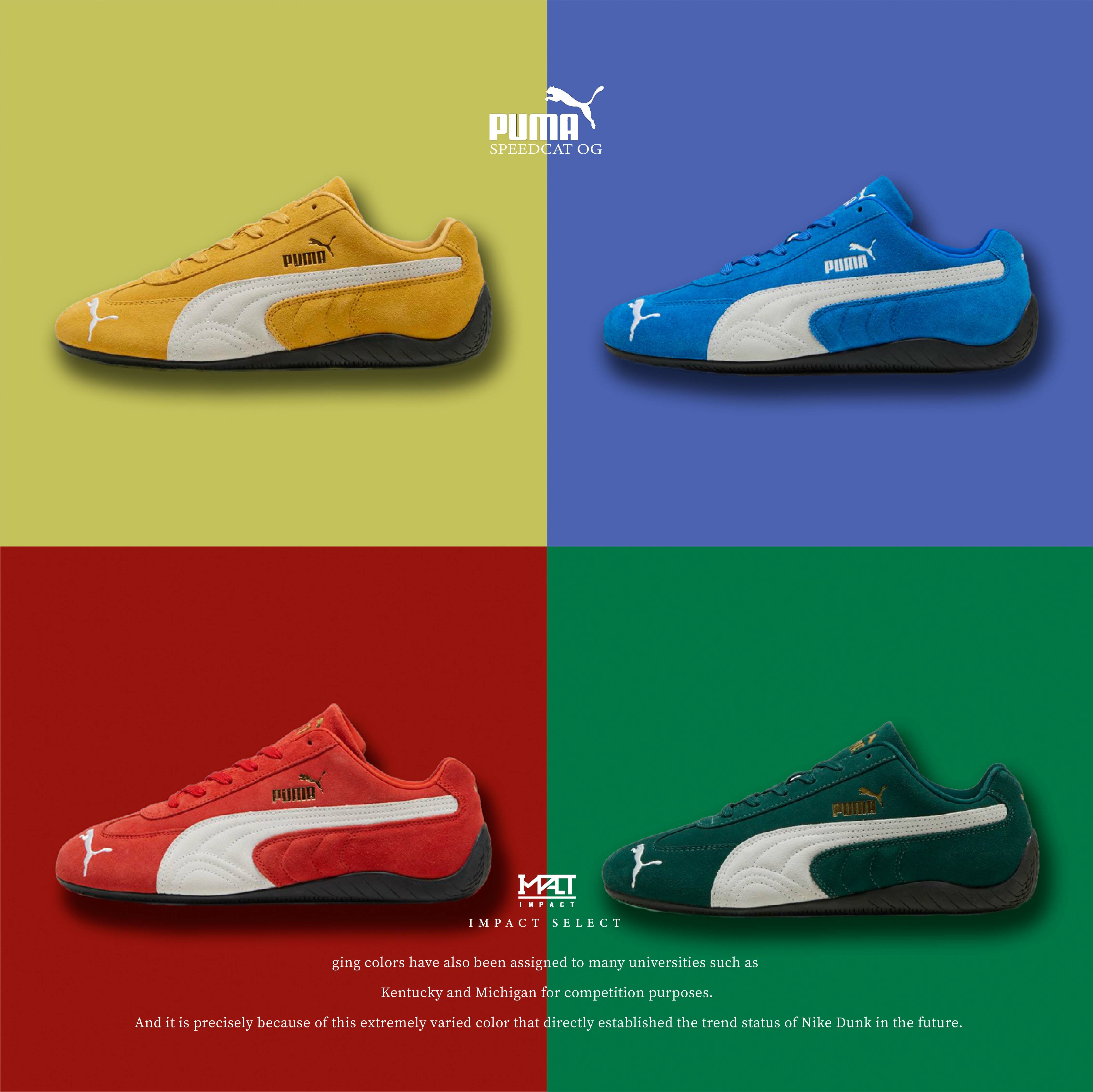 PUMA SPEEDCAT OG 賽車鞋 紅黃藍綠 398846-02/398846-06/398846-18/398846-12