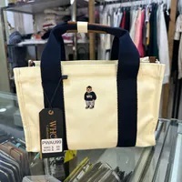 [S] WHO.A.U WHO.A.U STEVE CANVAS TOTE BAG,IVORY, WHBGE4911A-IVORY (SWAU490)