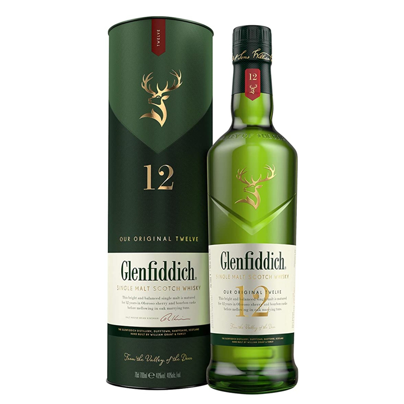 Glenfiddich 12Y Single Malt Whisky 700ml