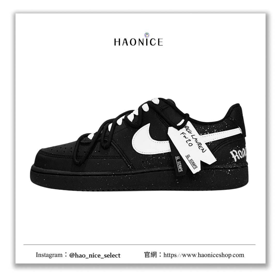 【HAO NICE 】Nike Court Vision Low ❗️訂製款❗️黑桃契約球鞋 設計感🈵️🈵 細節🈵分 穿搭必備款