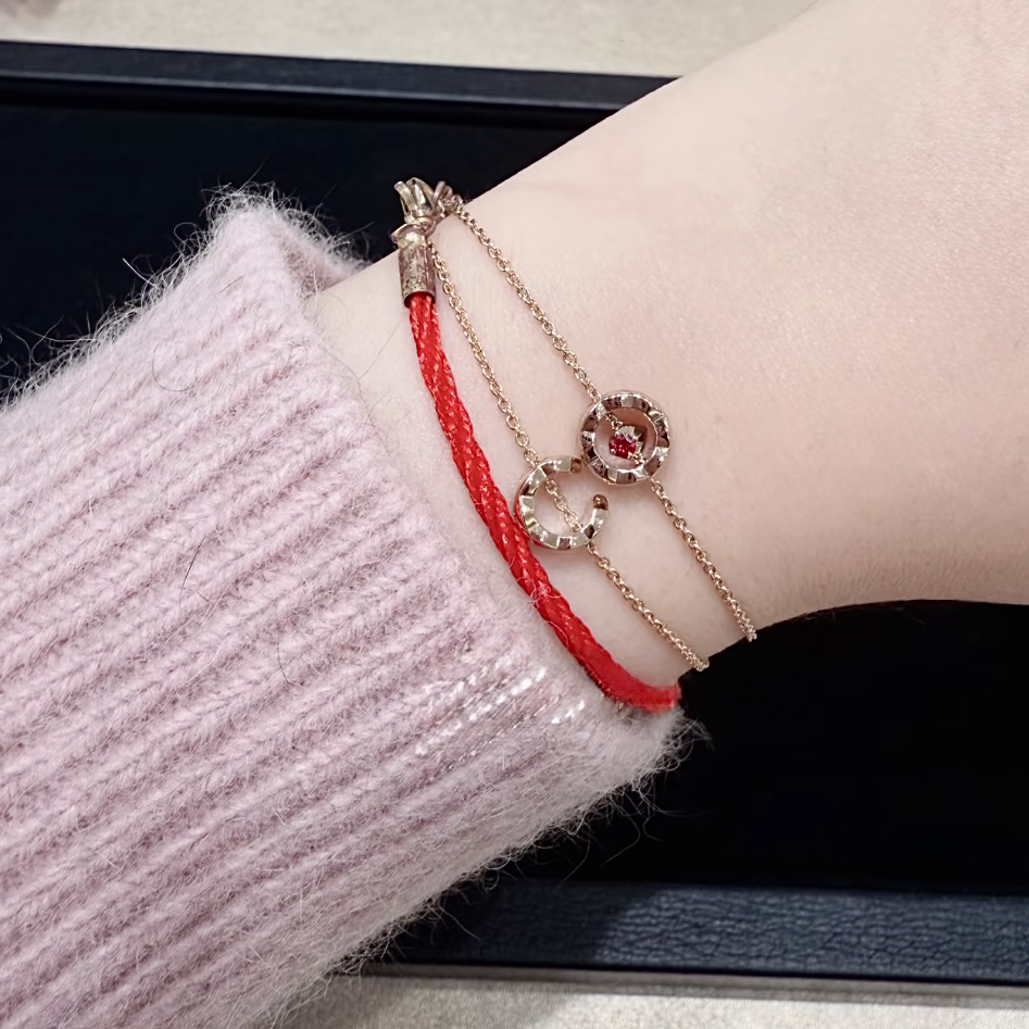 coco crush”18k限定紅寶石菱格水冰月定製手鍊