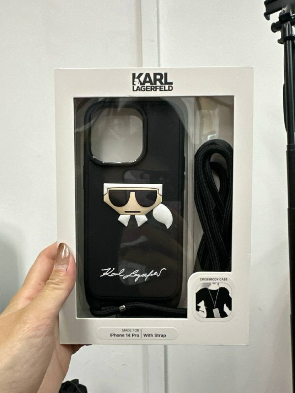 [S] KARL LAGERFELD CG240066 KARL CROSSBODY IP14PRO CASE,BLACK, 3666339297565 (SKL1211)