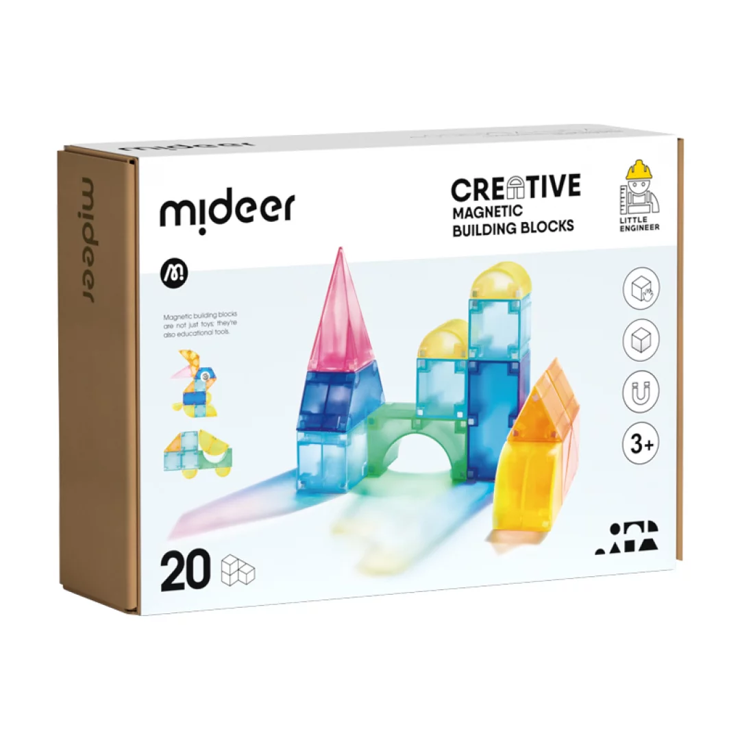 《 MiDeer 》  多彩透光磁力積木(20pcs)