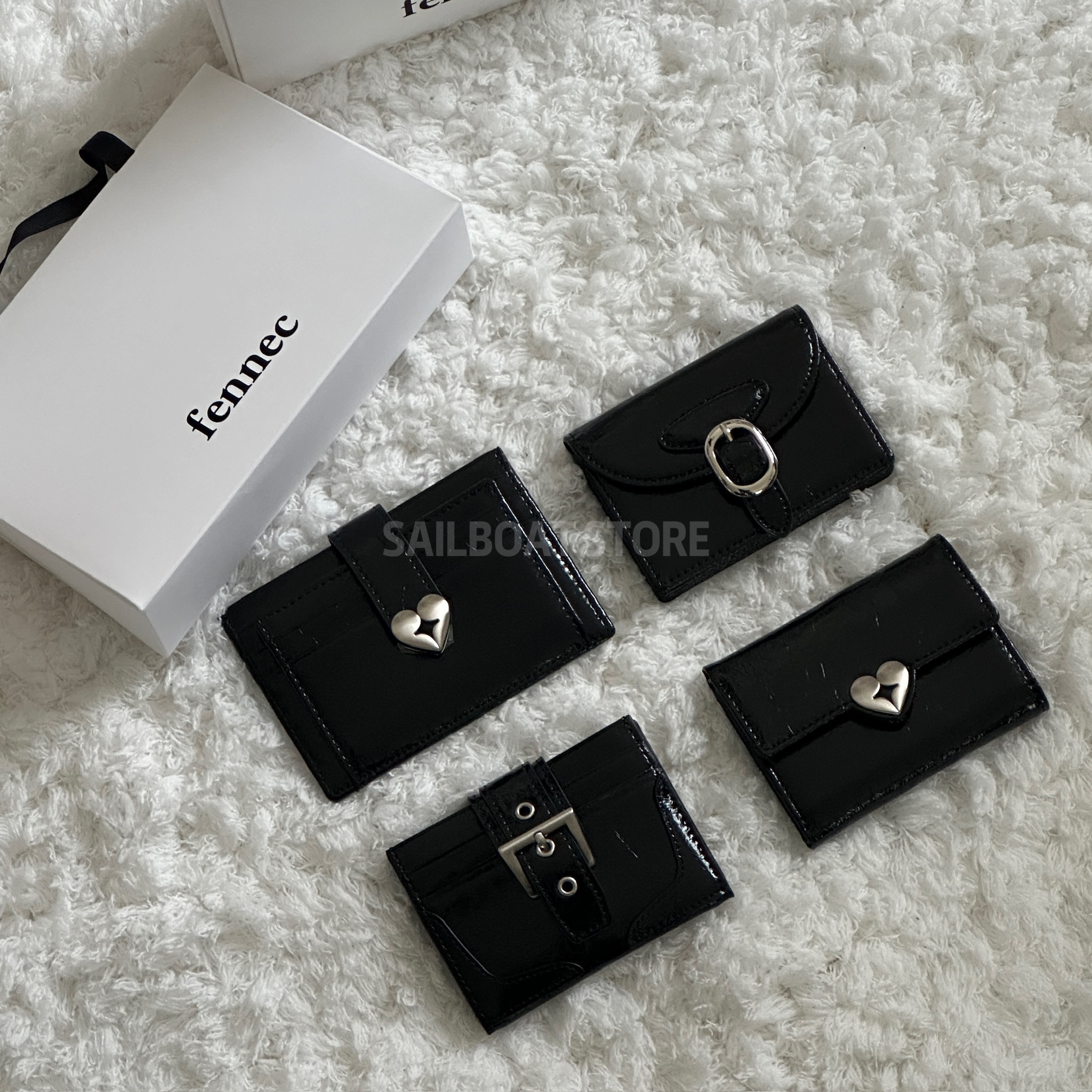 #部分現貨 新款 fennec 2025新款 黑色真皮短夾/卡夾