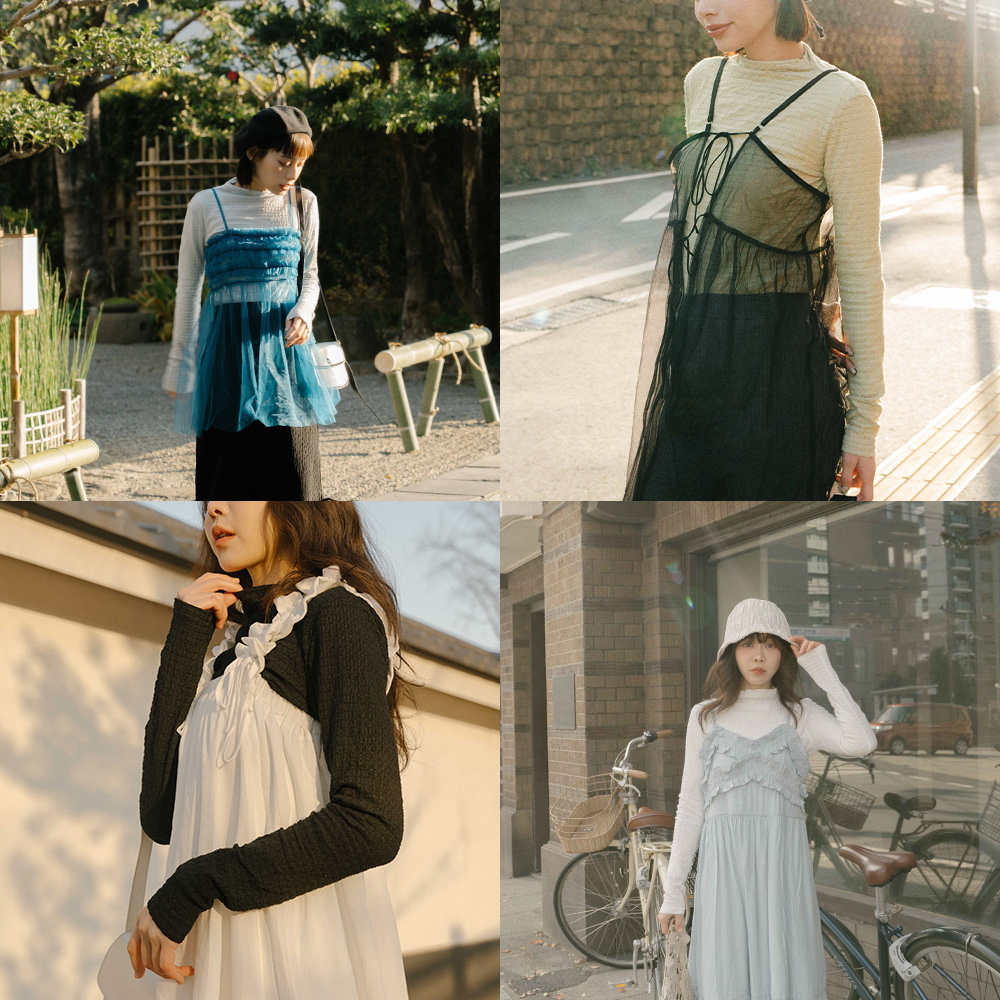 Three-dimensional wave texture turtleneck top sold in five colors【01098824】in stock+pre-order