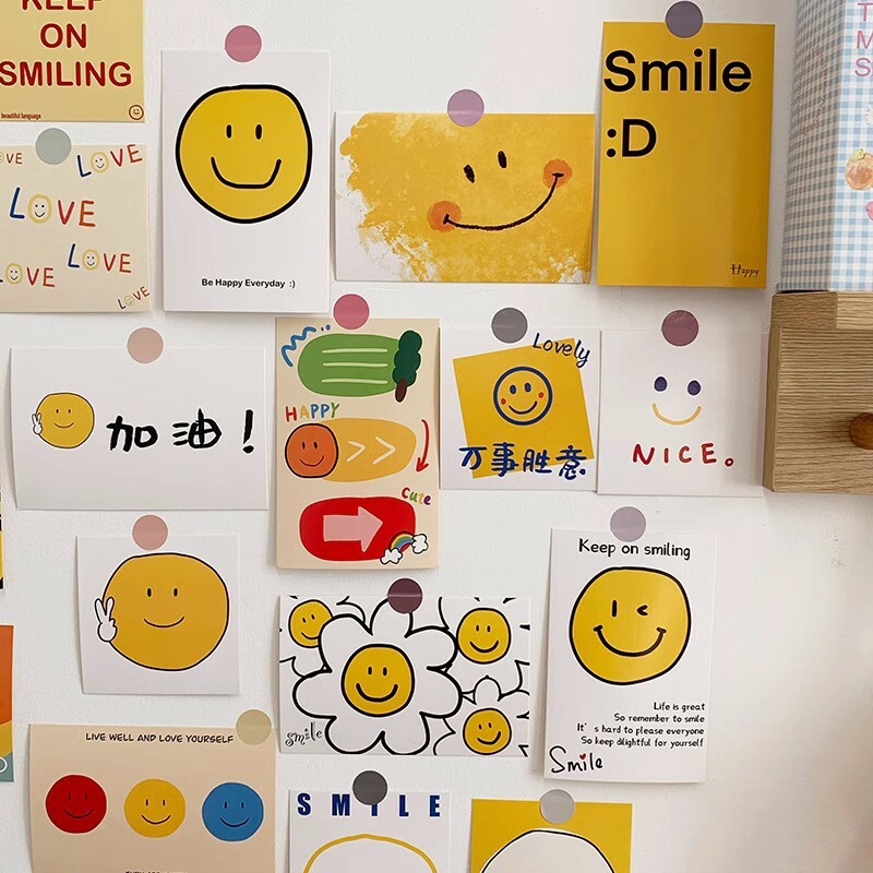 《5630》可愛治癒系微笑裝飾卡片