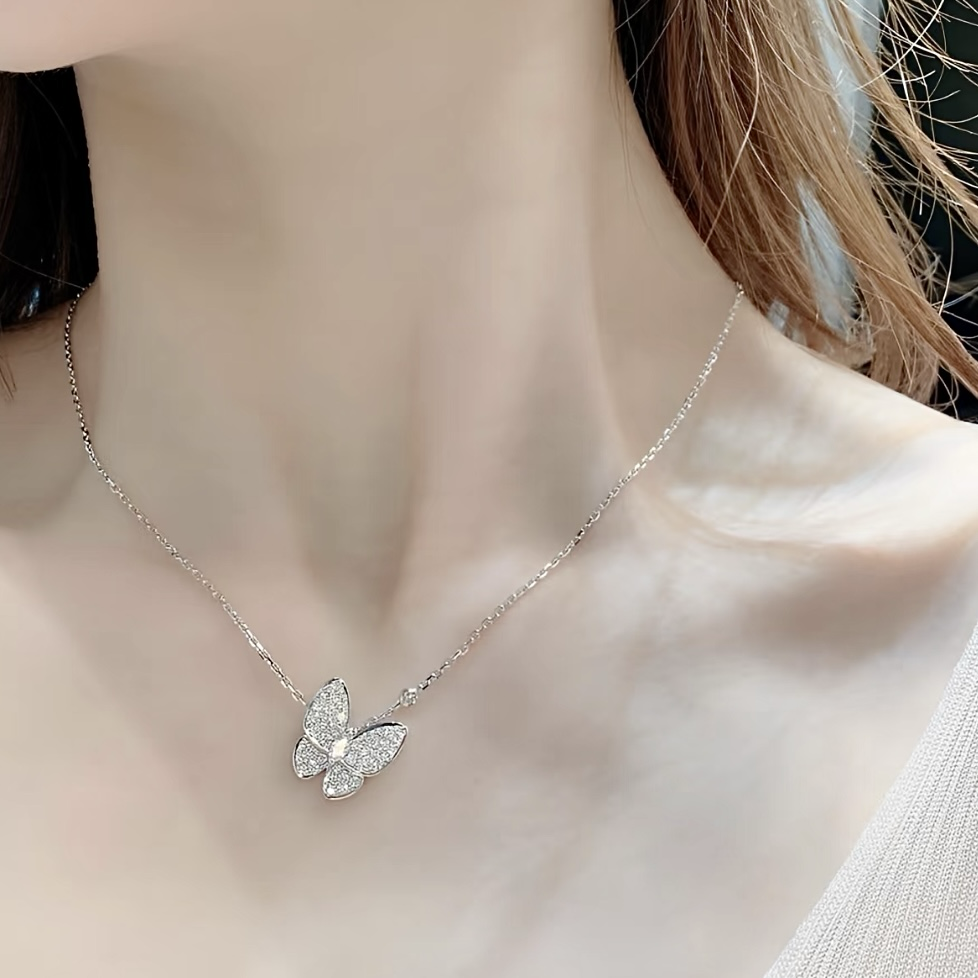 18k”va高奢滿鑽蝴蝶重磅定製項鍊