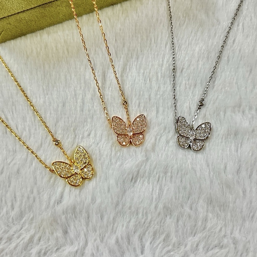 18k”va高奢滿鑽蝴蝶重磅定製項鍊