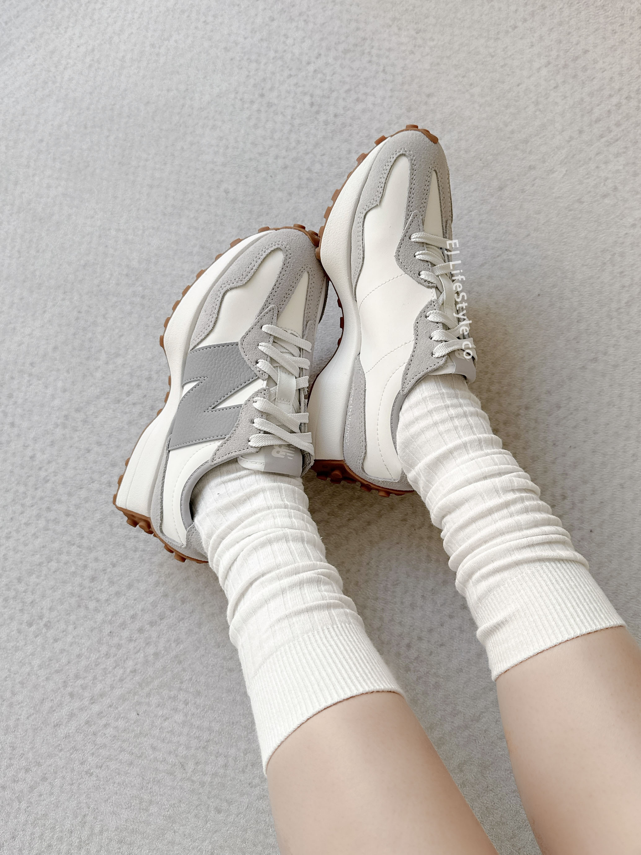 NEW BALANCE 327 NB 雨雲灰鏡灰奶蓋灰奶油白芝麻灰焦糖底女鞋WS327NKC