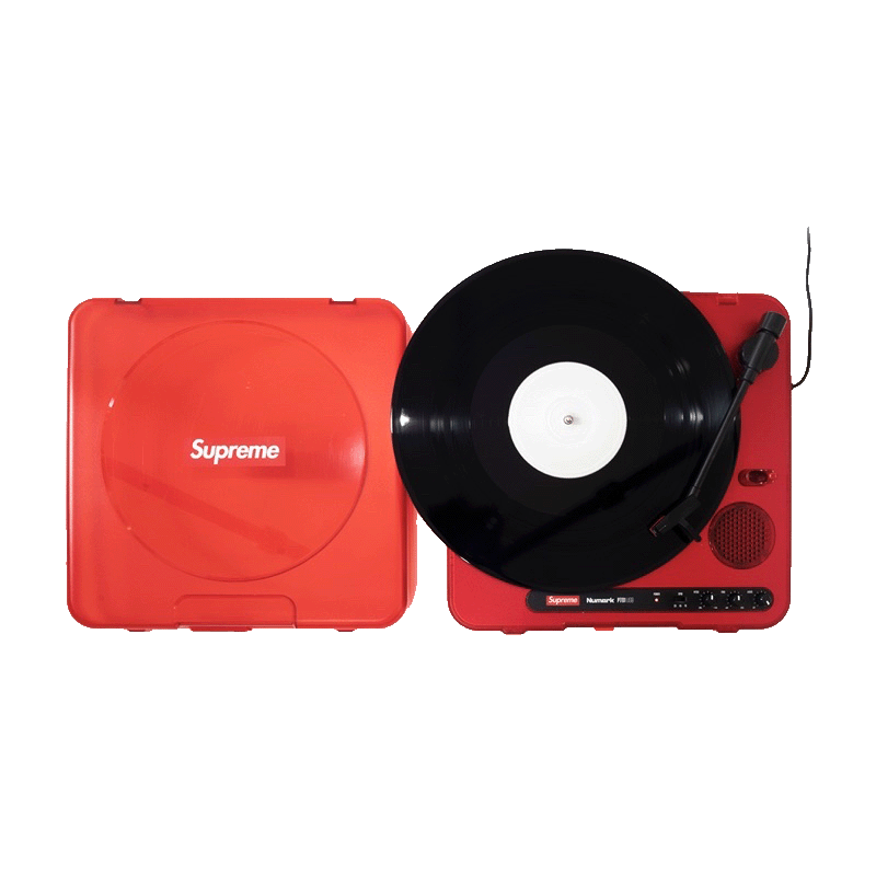 DJ機材 Supreme Numark PT01 Portable Turntable Supreme Numark PT01 Portable Turntable US Plug Red – Mood Toronto