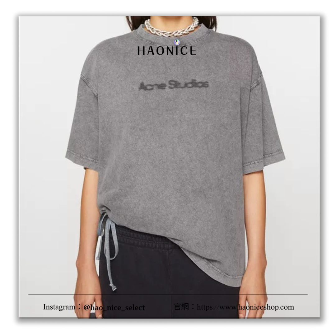 【HAO NICE 】瑞典🇸🇪潮流Acne Studios 復古褪色風 經典字母設計樣式 簡約素色百搭款🔥