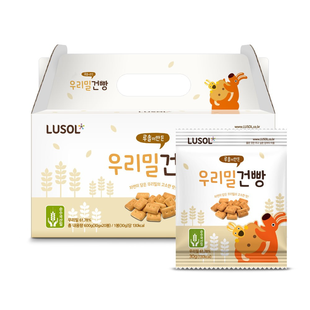 LUSOL- 嬰幼兒韓國小麥芽餅 12m+ (box)